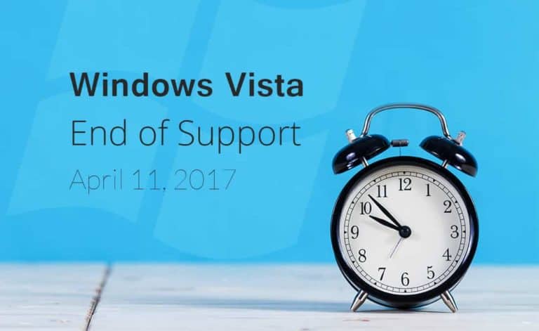 Windows Vista End of Support April 11, 2017
