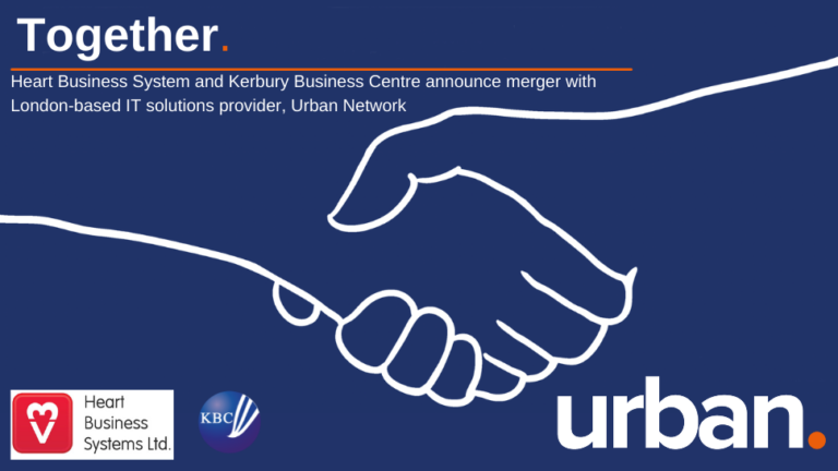 Urban Network merges with Heart Business Systems and Kerbury Business Centre.